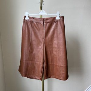 Anthropologie Avec Les Filles brown faux leather shorts M
